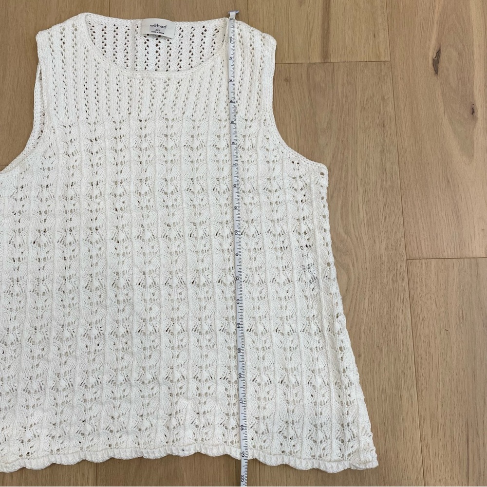 Aritzia | Wilfred “Phillipa” White Crochet Tank Top 🤍 - Picture 9 of 11